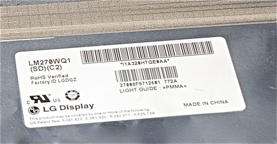 LCD Display LM270WQ1 ( SD ) ( C2 ) iMac 27" Model A1312 Mid 2010 -6739
