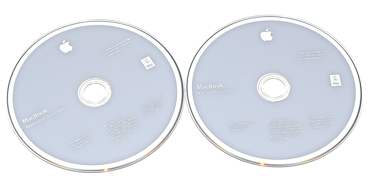 Original Apple 2 DVD MAC OS X 10.6.1 MacBook 13" Unibody Late 2009 A1342-0 Original Apple 2 DVD MAC OS X 10.6.1 MacBook 13" Unibody Late 2009 A1342-0