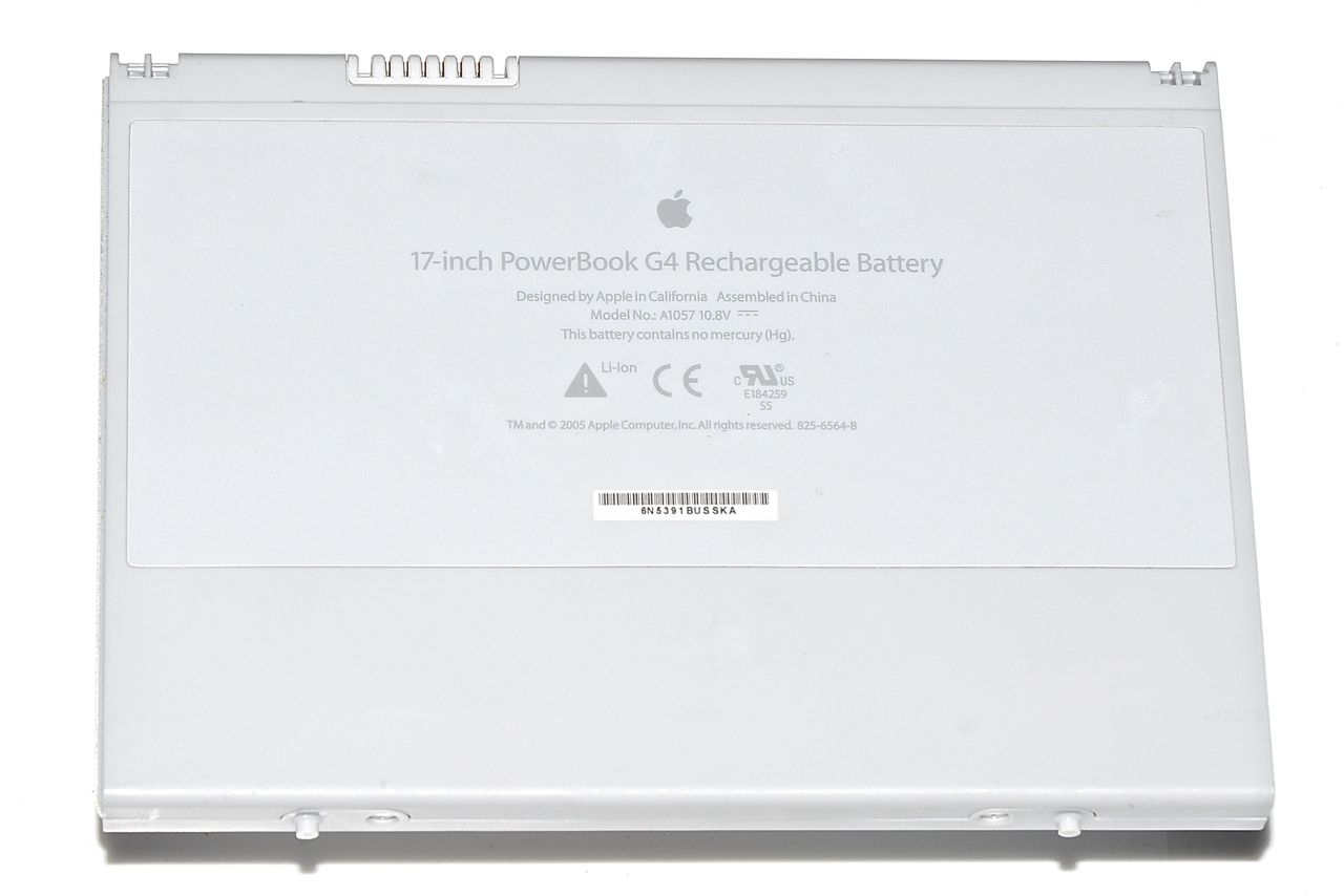 Akku / Batterie A1057 Ladezyklen 177 für PowerBook G4 17" 1,67GHz A1139-0