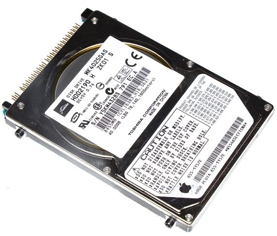 Hard Drive Festplatte 2,5" Toshiba MK4025GAS 40GB für iBook G4 12" 1.33 GHz Mid 2005 Model A1311-0