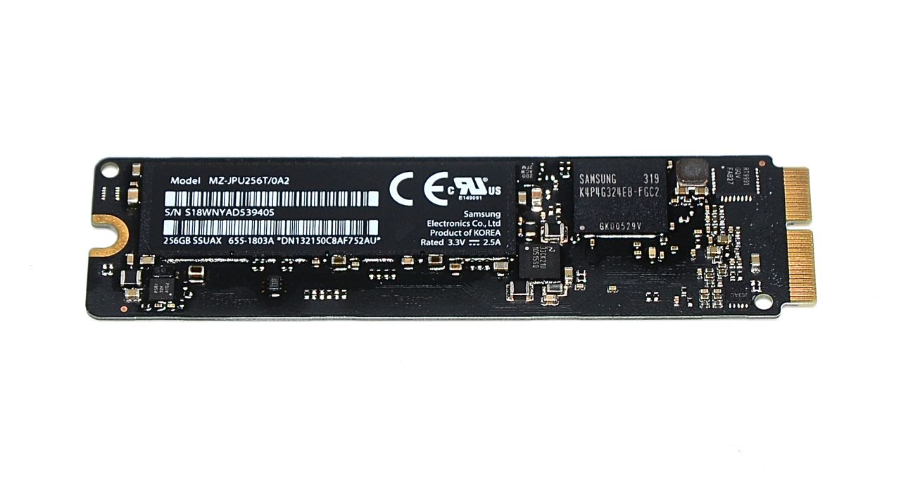 Original Apple SSD Samsung 256GB MZ-JPU256T/0A2 655-1803A MacBook Air 13"  Model A1466 Mid 2013 661-7459-0 Original Apple SSD Samsung 256GB MZ-JPU256T/0A2 655-1803A MacBook Air 13" Model A1466 Mid 2013 661-7459-0