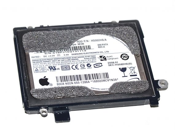 Original Apple Festplatte Samsung HDD 1,8" 80GB HS082HB / A 655-1396A MacBook Air 13" Model A1237 -0