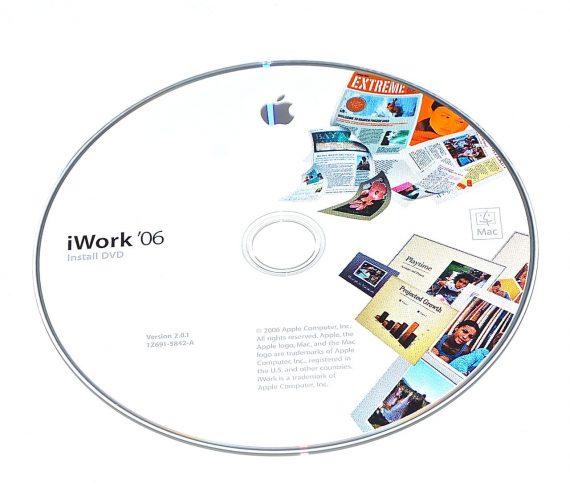 Original Apple DVD MAC Version 2.0.1 iWork ‘ 06 1Z691-5842-A RETAIL MA222D/A-0