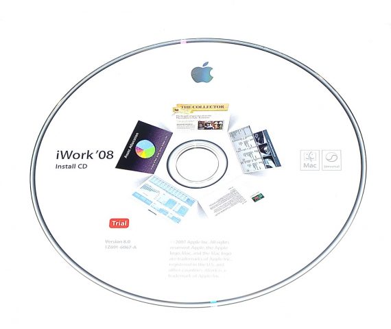 Original Apple DVD MAC Version 8.0 iWork ‘ 08 1Z691-6067-A -0