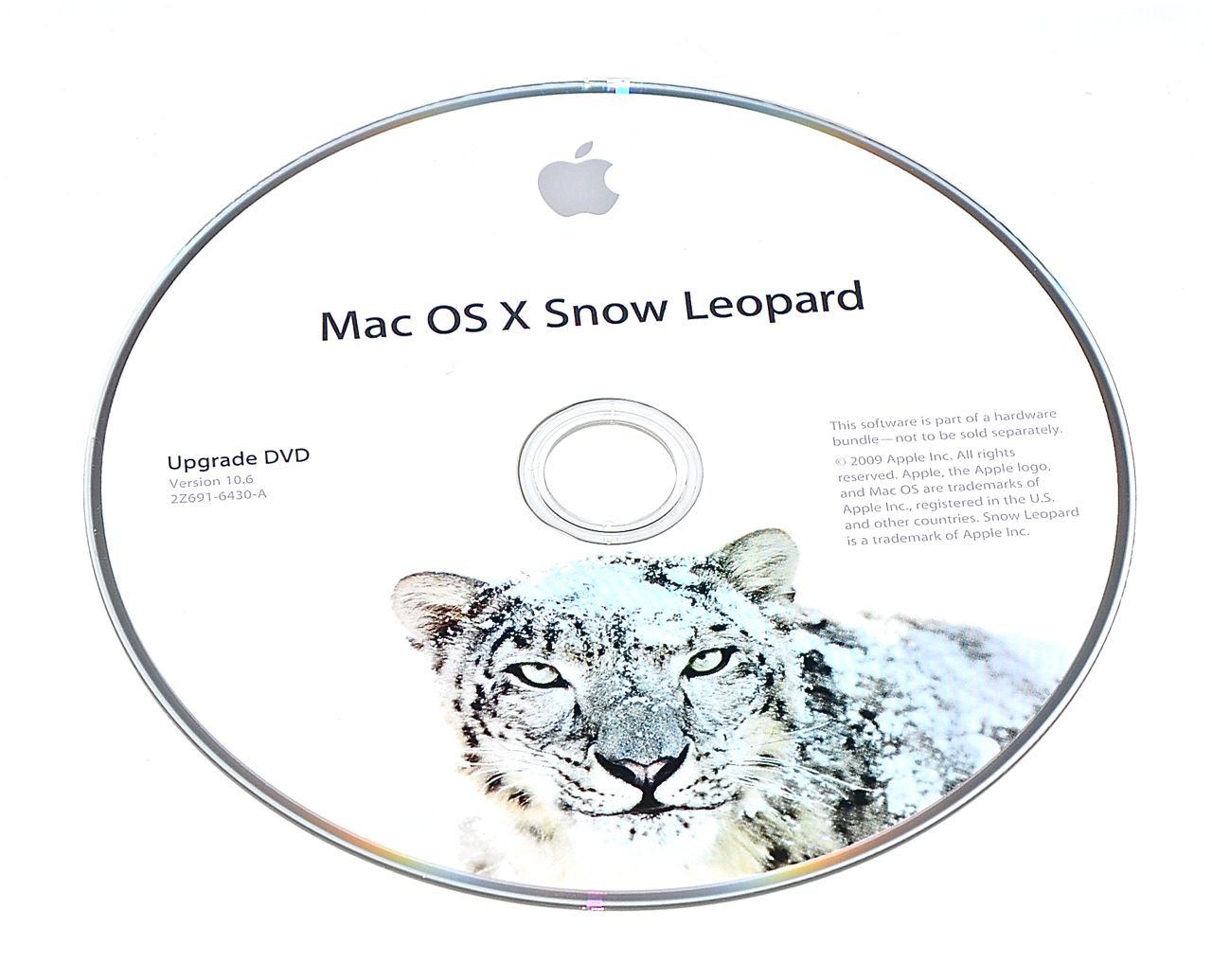 Original Apple DVD MAC OS X Version 10.6 Snow Leopard 2Z961-6430-A -0