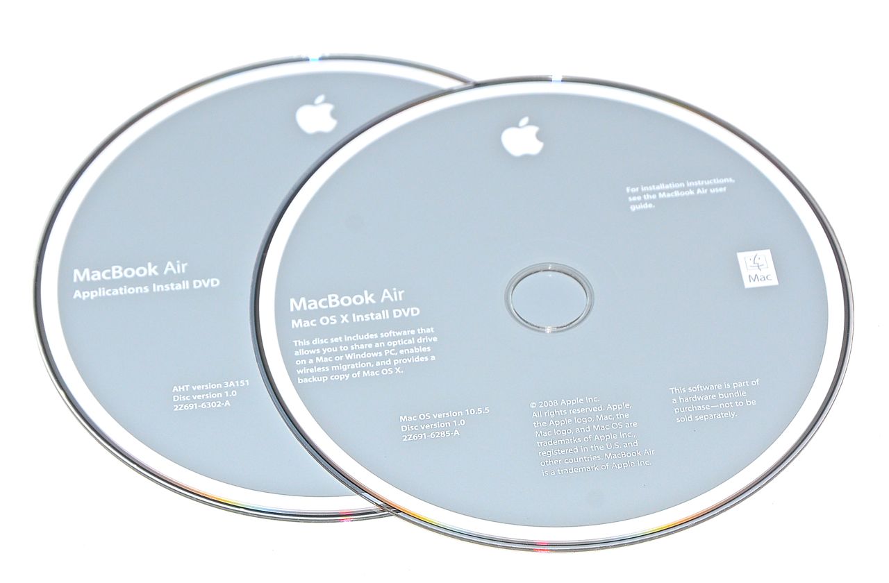 Original Apple Restore DVD MAC OS X version 10.5.5 2Z961-6285-A MacBook Air-0 Original Apple Restore DVD MAC OS X version 10.5.5 2Z961-6285-A MacBook Air-0