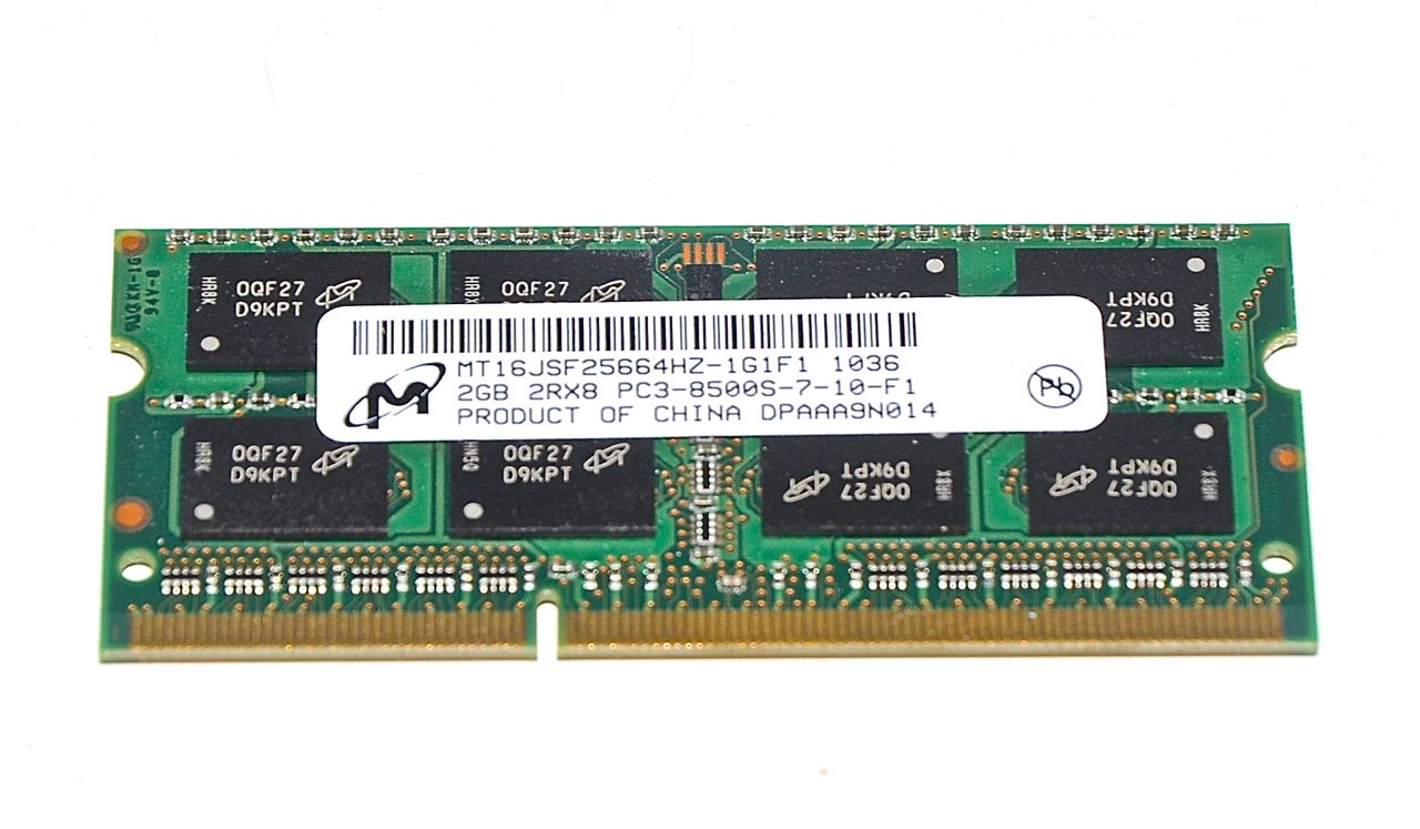 Arbeitsspeicher RAM Micron PC3-8500 DDR3 1066MHz 2GB-0